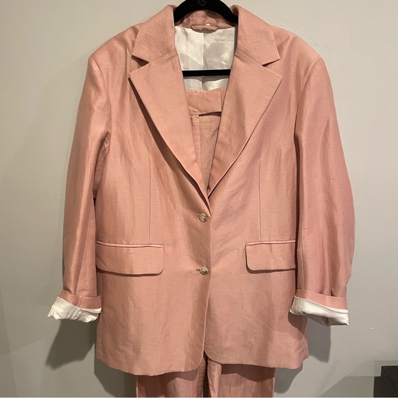 & Other Stories Pink Linen Blend Suit - Picture 6 of 13